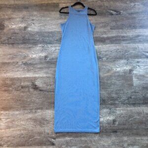 SO Baby Blue Razor Back Sleeveless Long Split Dress Sz: M Women's